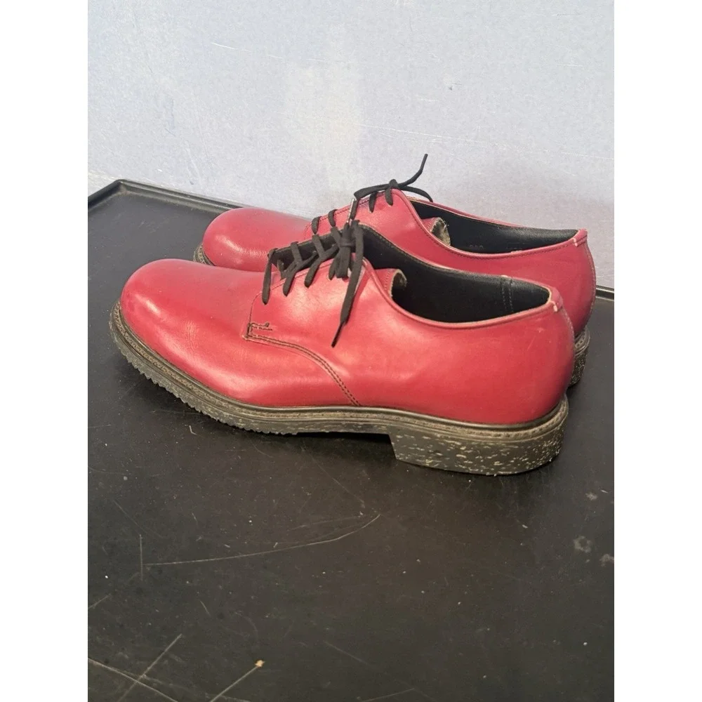 Vintage Executive Hy-Test Men's Steel Toe Oxfords‎ Red Leather Wingtip Size 7M